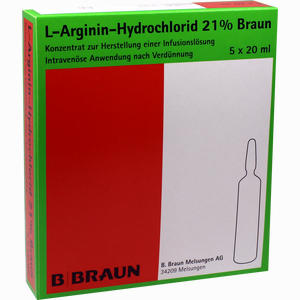 L- Arginin- Hydrochlorid 21% Elek.- Konz.inf.- Ls Infusionslösungskonzentrat 5 x 20 ml - ab 15,74 €
