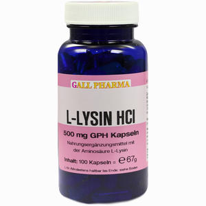 L- Lysin Hci 500mg Gph Kapseln  100 Stück - ab 11,96 €