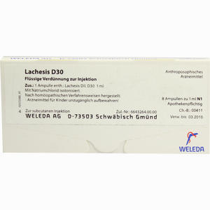 Lachesis D30 Ampullen 8 x 1 ml - ab 0,00 €