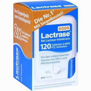 Lactrase 6000 Fcc Tabletten im Klickspender Doppelpack  2 x 120 Stück - ab 20,18 €