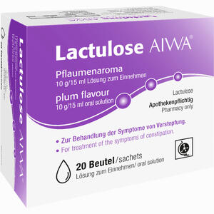 Lactulose Aiwa Pflaumenaroma 10 G/15 Ml Lösung Zum Einnehmen  20  x  15 ml - ab 8,33 &euro;