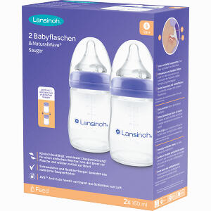 Lansinoh Babyflaschen&naturalwave Sauger S 2x160ml 2 Stück - ab 9,12 &euro;