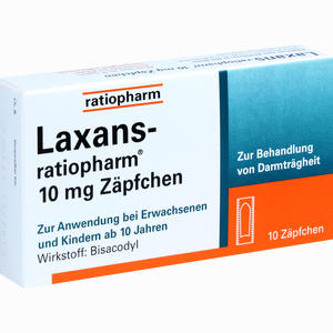 Laxans- Ratiopharm 10mg Zäpfchen  10 Stück - ab 3,22 €