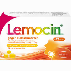 Lemocin gegen Halsschmerzen Honig- und Zitronengeschmack Lutschtabletten  24 Stück - ab 5,77 €