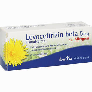 Levocetirizin Beta 5mg Filmtabletten  50 Stück - ab 7,27 €
