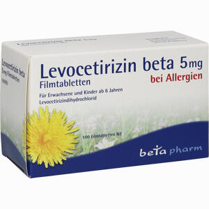 Levocetirizin Beta 5mg Filmtabletten  100 Stück - ab 10,49 €