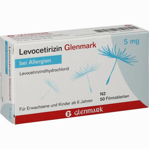 Levocetirizin Glenmark 5mg Filmtabletten  50 Stück - ab 11,68 €