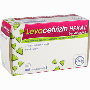 Levocetirizin Hexal bei Allergien 5mg Filmtabletten  100 Stück - ab 16,30 €