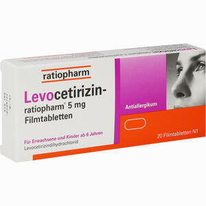 Levocetirizin- Ratiopharm 5 Mg Filmtabletten  20 Stück