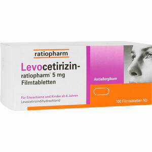 Levocetirizin- Ratiopharm 5 Mg Filmtabletten  100 Stück - ab 11,79 €