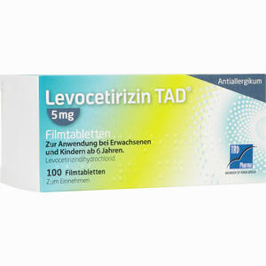 Levocetirizin Tad 5mg Filmtabletten  100 Stück - ab 14,28 &euro;