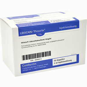 Lidocain- Presselin 1% Injektionslösung 100 x 2 ml - ab 46,79 €