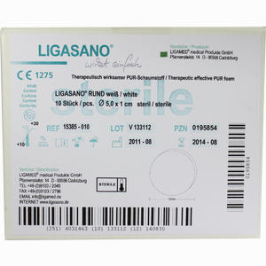 Ligasano Rund Weiß Sterile Kompressen 5x1cm  10 Stück - ab 0,00 &euro;