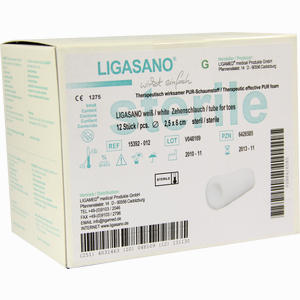 Ligasano Weiß Zehenschlauch Klein Steril 2.5/1.5x6cm Verband 12 Stück - ab 0,00 €