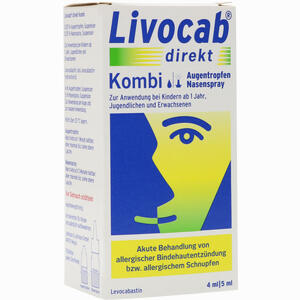 Livocab Direkt Kombi 4ml Augentropfen + 5ml Nasentropfen Kombipackung 1 Packung - ab 10,99 €