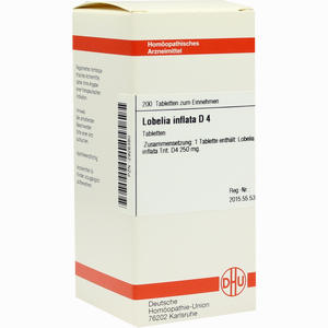 Lobelia Inflata D4 Tabletten 200 Stück - ab 0,00 &euro;