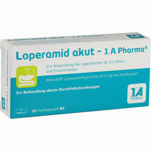 Loperamid Akut- 1a Pharma Kapseln 10 Stück
