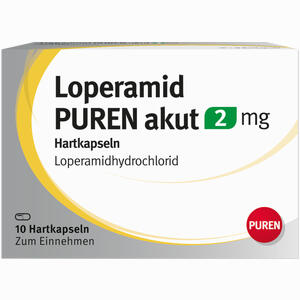 Loperamid Puren Akut 2 Mg Hartkapseln 10 Stück - ab 1,35 €
