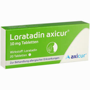 Loratadin Axicur 10 Mg Tabletten   20 Stück Loratadin Axicur 10 Mg Tabletten   20 Stück