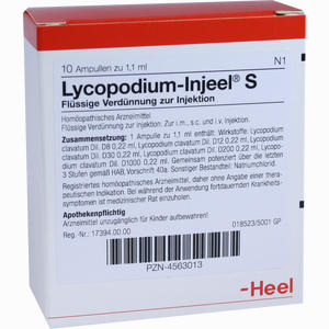 Lycopodium- Injeel S Ampullen  10 Stück - ab 16,80 €