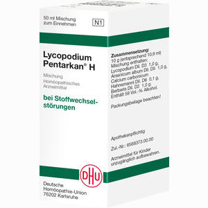 Lycopodium Pentarkan H Dilution 50 ml - ab 0,00 €