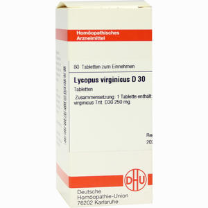 Lycopus Virg D30 Tabletten 80 Stück - ab 0,00 &euro;