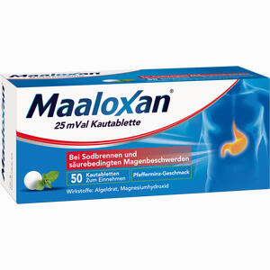 Maaloxan 25 Mval Kautablette Kautabletten 50 Stück - ab 12,28 €