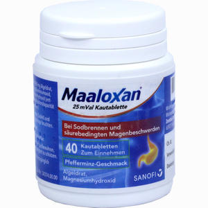 Maaloxan 25 Mval Kautablette Kautabletten 40 Stück - ab 0,00 &euro;