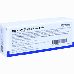 Maaloxan 25mval Kautablette Pharma Gerke 50 Stück - ab 0,00 &euro;