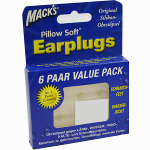 Macks Earpluggs 6 x 2 Stück - ab 12,99 €
