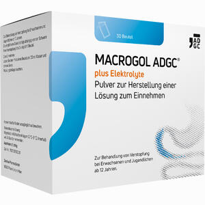 Macrogol Adgc Plus Elektrolyte Pulver zur Herstellung einer Lösung Zum Einnehmen 30 Stück - ab 7,15 €