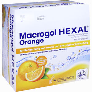 Macrogol Hexal Orange Beutel 50 Stück Macrogol Hexal Orange Beutel 50 Stück