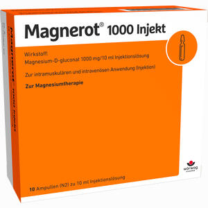 Magnerot 1000 Injekt Ampullen 10 x 10 ml - ab 10,14 €