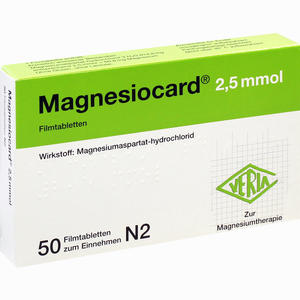 Magnesiocard 2.5mmol Filmtabletten 50 Stück - ab 5,29 €
