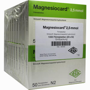 Magnesiocard 2.5mmol Filmtabletten 20 x 50 Stück - ab 75,04 €