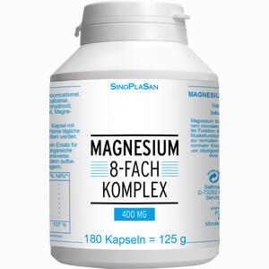 Magnesium 8fach Komplex 400 Mg Kapseln 180 Stück - ab 13,65 €