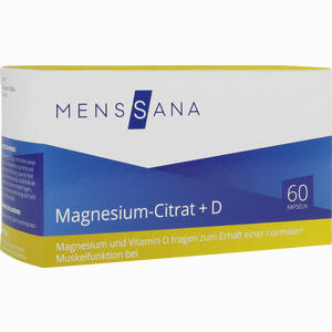 Magnesium- Citrat + D Menssana Kapseln 60 Stück - ab 15,33 €