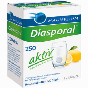 Magnesium Diasporal 250 Aktiv Brausetabletten 20 Stück - ab 7,53 €