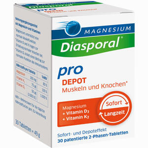 Magnesium Diasporal Pro+ D3+ K2 Depot Muskel+ Knochen 30 Stück - ab 11,73 €