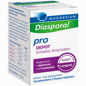 Magnesium Diasporal Pro Dep Schneller Einschlafen 30 Stück - ab 11,83 €