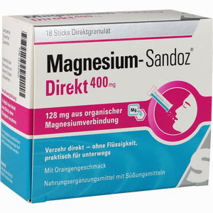 Magnesium- Sandoz Direkt 400 Mg Granulat 18 Stück Magnesium- Sandoz Direkt 400 Mg Granulat 18 Stück