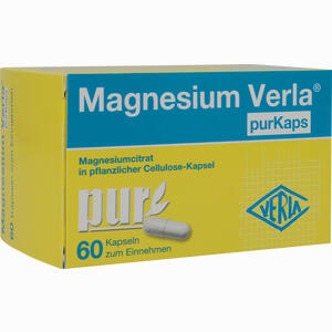 Magnesium Verla Purkaps Vegane Kapseln Zum Einnehmen  60 Stück - ab 10,47 €