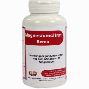 Magnesiumcitrat Berco Kapseln 120 Stück - ab 11,37 &euro;