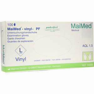Maimed- Vinyl Puderfrei Groß Unsteril Handschuhe 100 Stück - ab 7,58 €