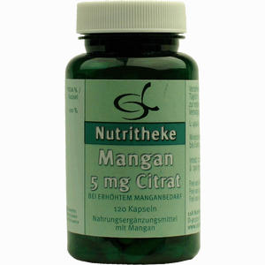 Mangan 5mg Citrat Kapseln 120 Stück - ab 20,33 €