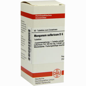 Manganum Sulf D6 Tabletten 80 Stück - ab 9,50 €