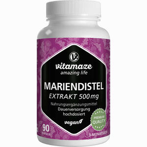 Mariendistel 500 Mg Extrakt Hochdosiert Vegan Kapseln 90 Stück - ab 13,97 €