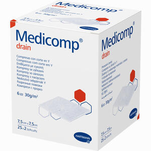 Medicomp Drain St 7.5x7.5 Kompressen 25 x 2 Stück - ab 17,33 €