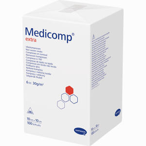 Medicomp Ext Unst 10x10cm Kompressen 100 Stück - ab 30,12 €