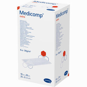 Medicomp Extra Steril 10x20 Cm 6f S30 Kompressen 25 x 2 Stück - ab 22,20 €